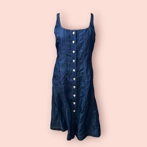 Talbot Blue Denim Dress with white stitching sz 12